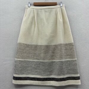 ALAFOSS Icewool Women’s XL Wool Skirt Cream Gray Made In Iceland Vintage